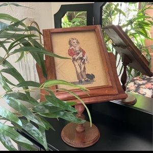 Vintage Textile Embroidered Framed Art